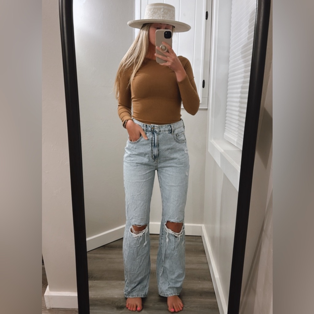 Pilcro Light Blue Flare Jeans